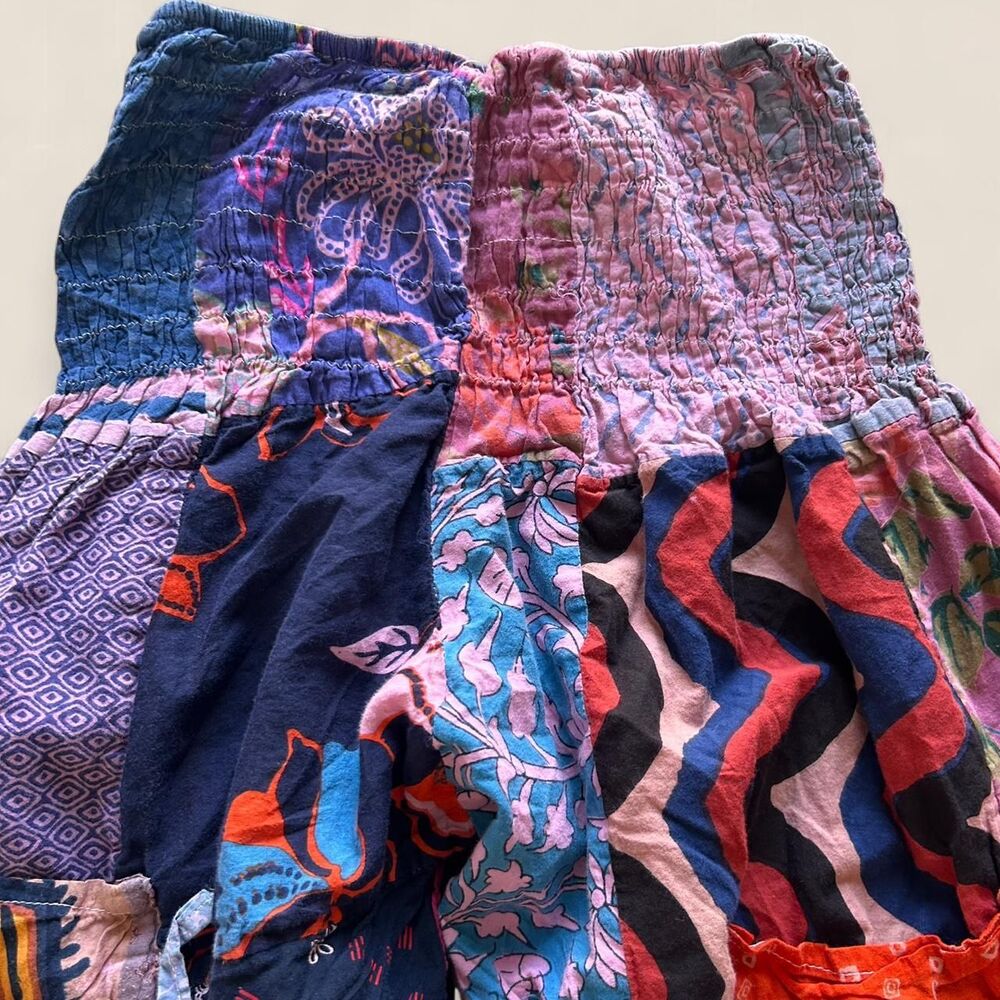 Vintage Boho Patchwork Balloon Pants |Medium Boho Hippie Whimsy Indie Maximalist - Picture 4 of 6